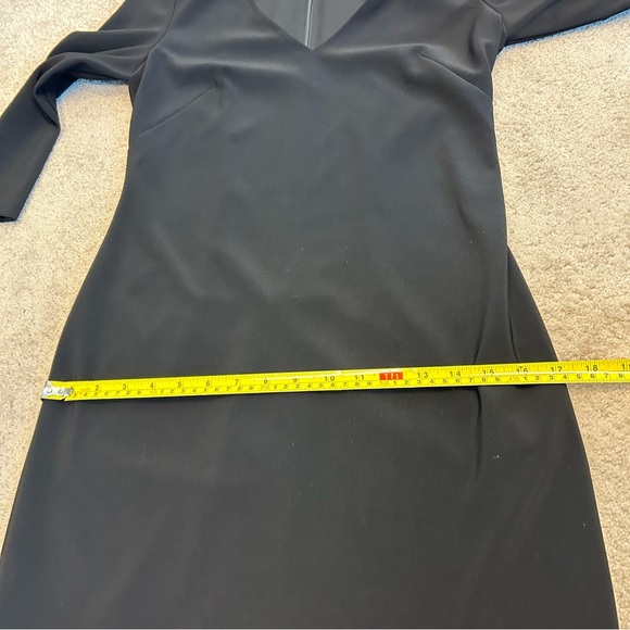 Joseph Ribkoff black V-neck sheath dress metallic Rose Gold sequin accents 6 NWT - Picture 12 of 15